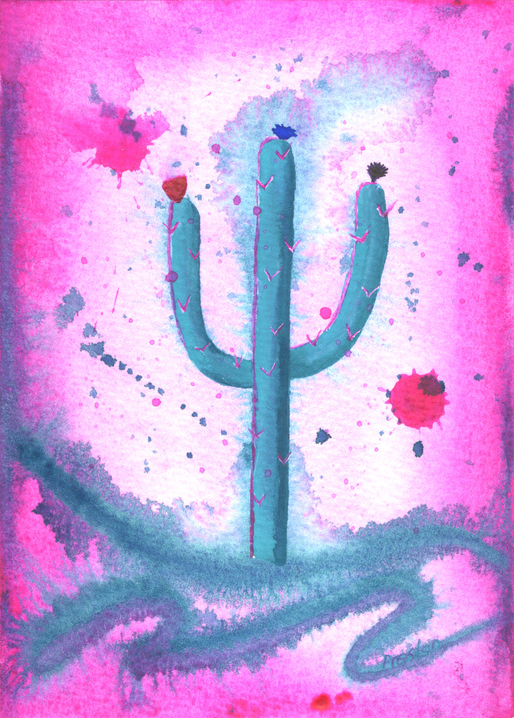 Prickly Paradise I - ORIGINAL PAINTING